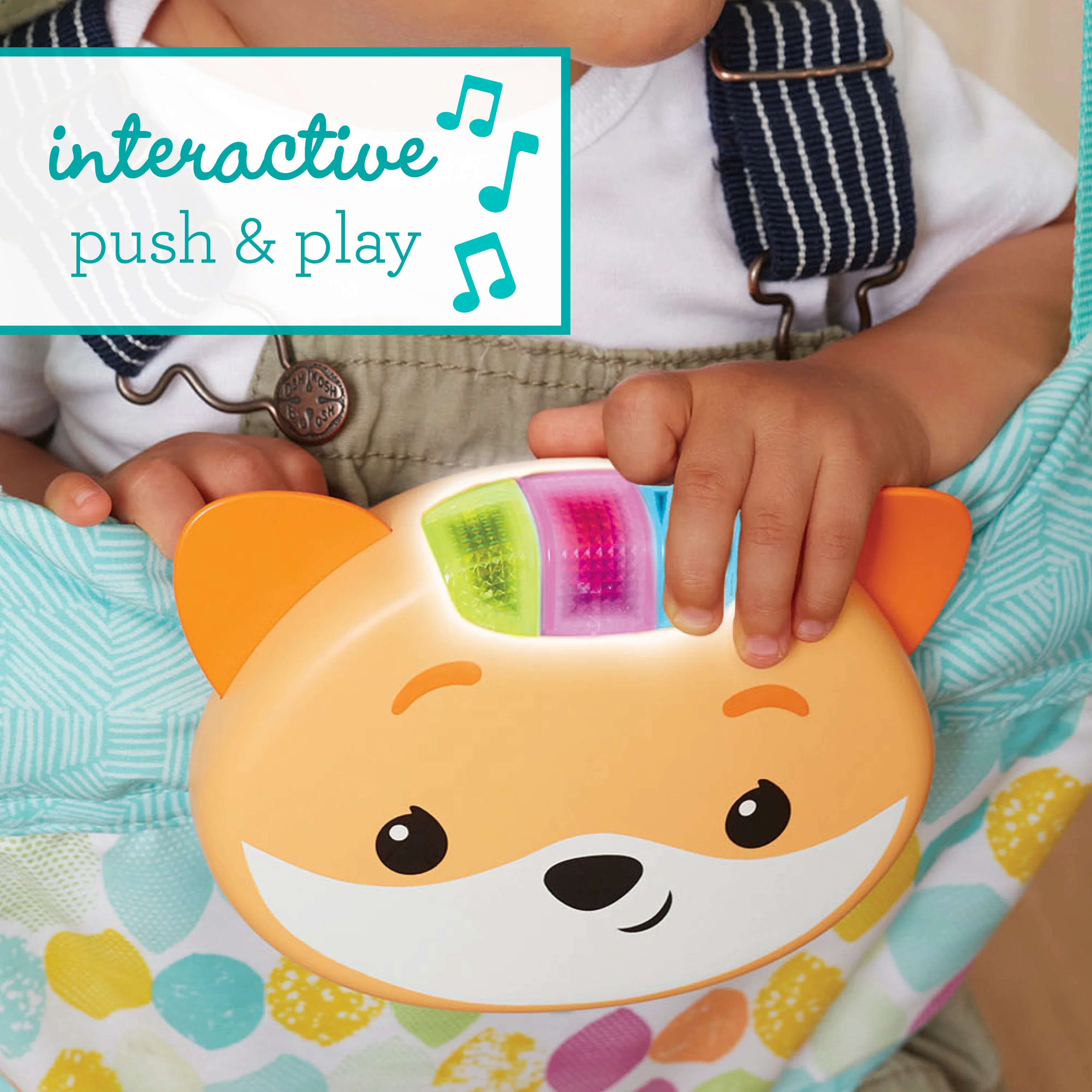 2-in-1 Music & Lights Doorway Jumper - Fox - Image 4