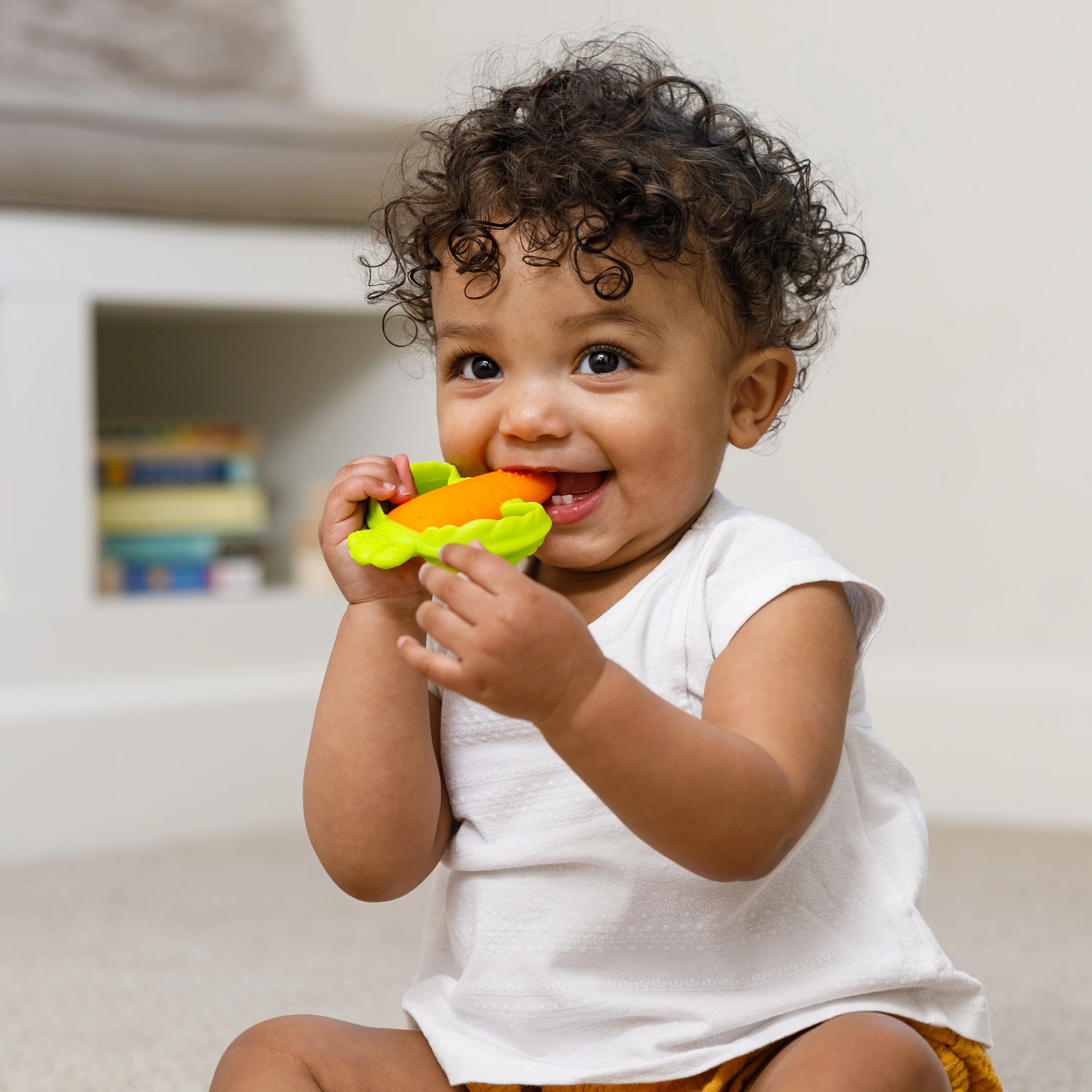 Lil' Nibbles Textured Silicone Teether – Carrot - Image 4