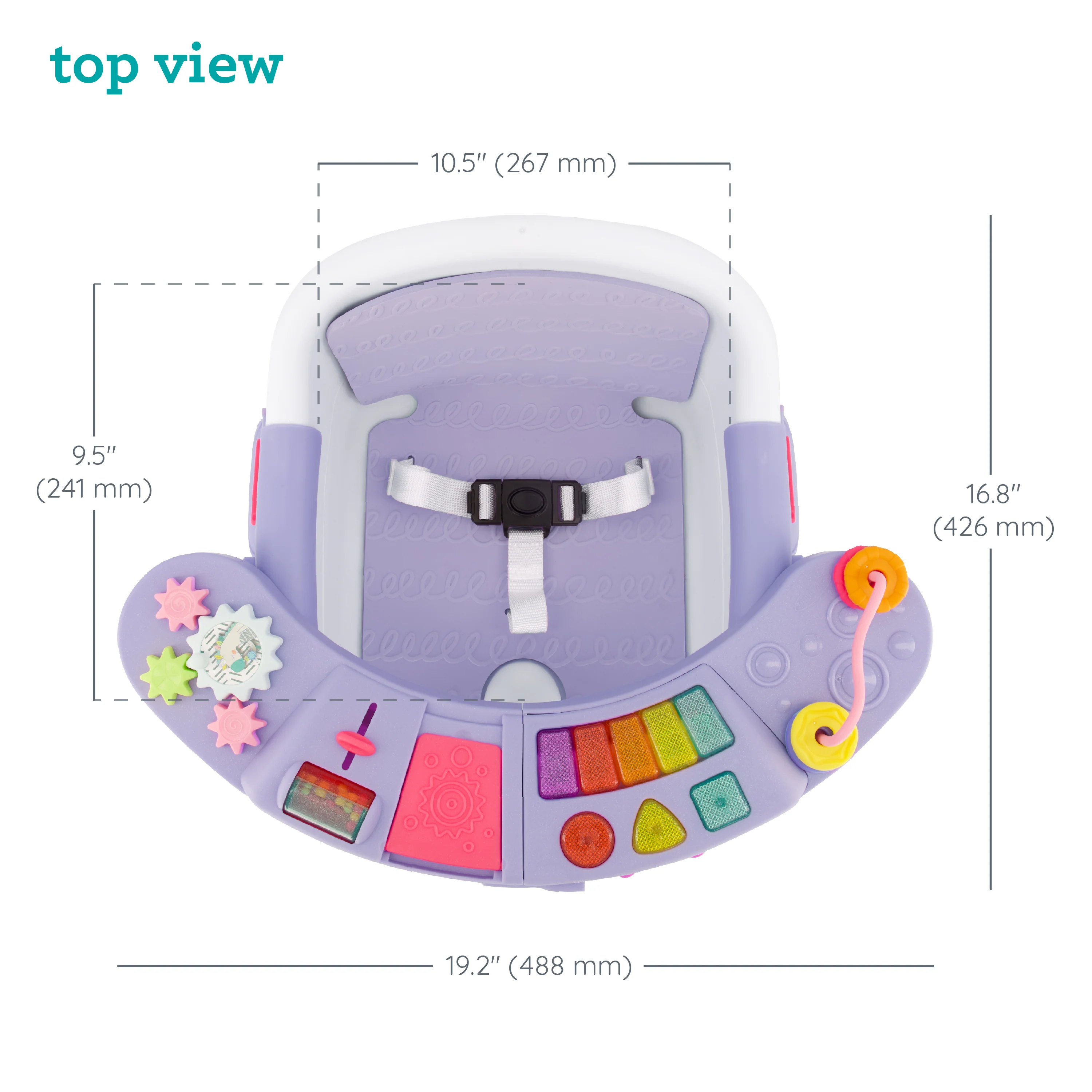 Music & Lights 3-in-1 Discovery Seat & Booster-Lavender - Image 7