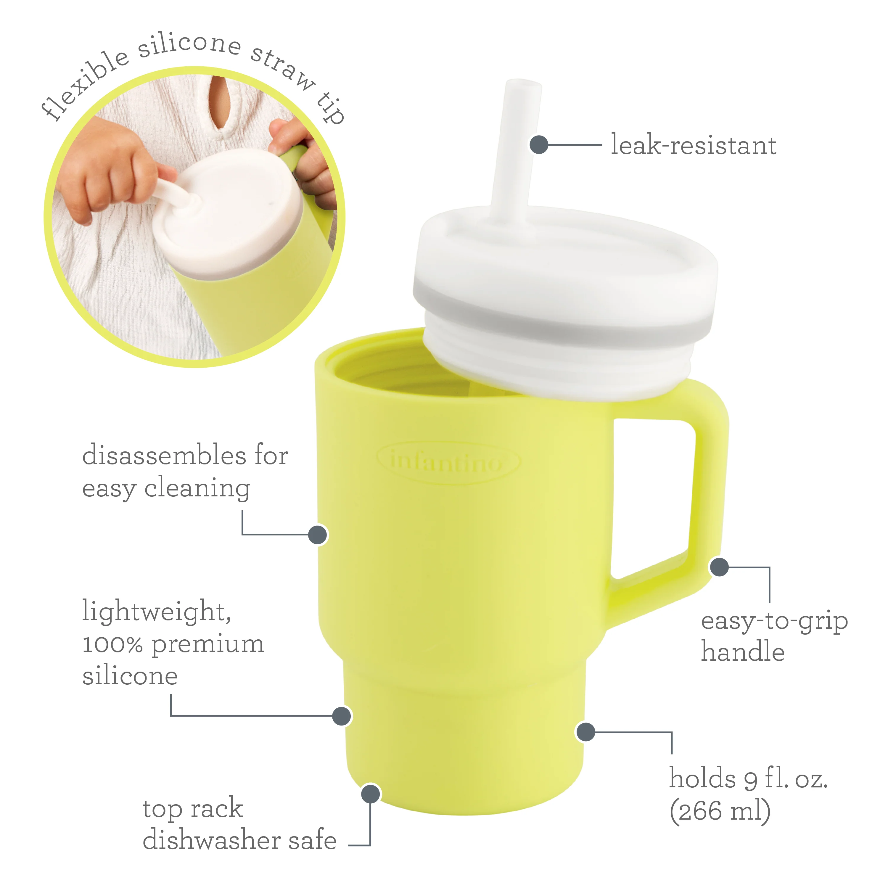 My 1st Tumbler™ Silicone 9oz - Citrus - Image 5