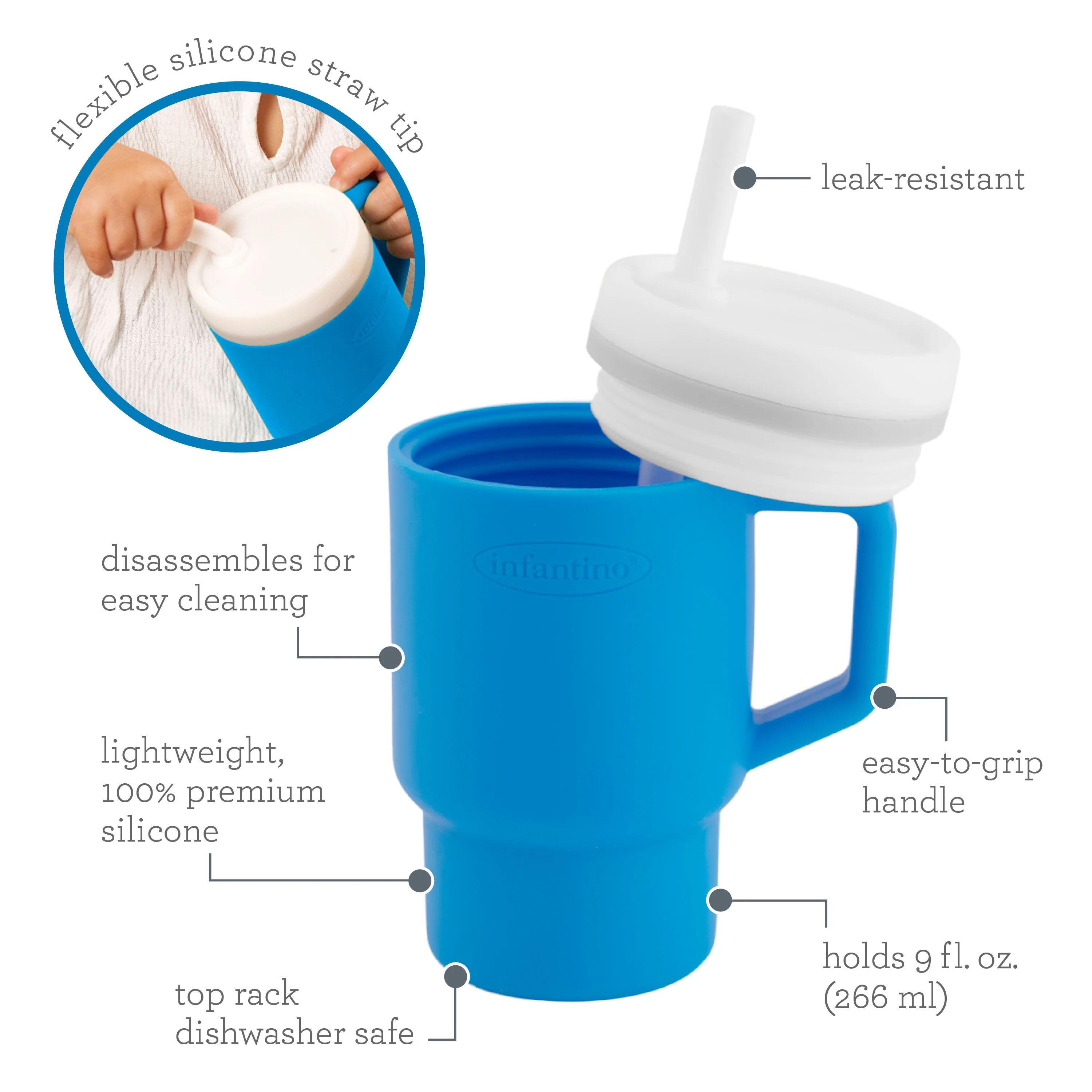 My 1st Tumbler™ Silicone 9oz - Ocean - Image 5